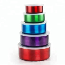 HG 5pcs round shape stainless steel container with pp lid